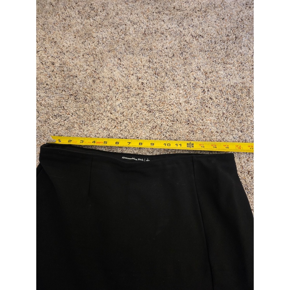 Abercrombie & Fitch Black Wide Slit Pencil Midi Skirt Large - Picture 9 of 10